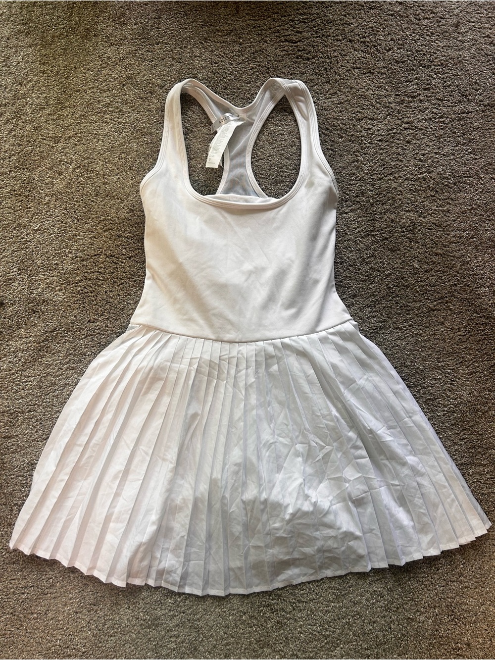 Fabletics white tennis dress with built in shorts